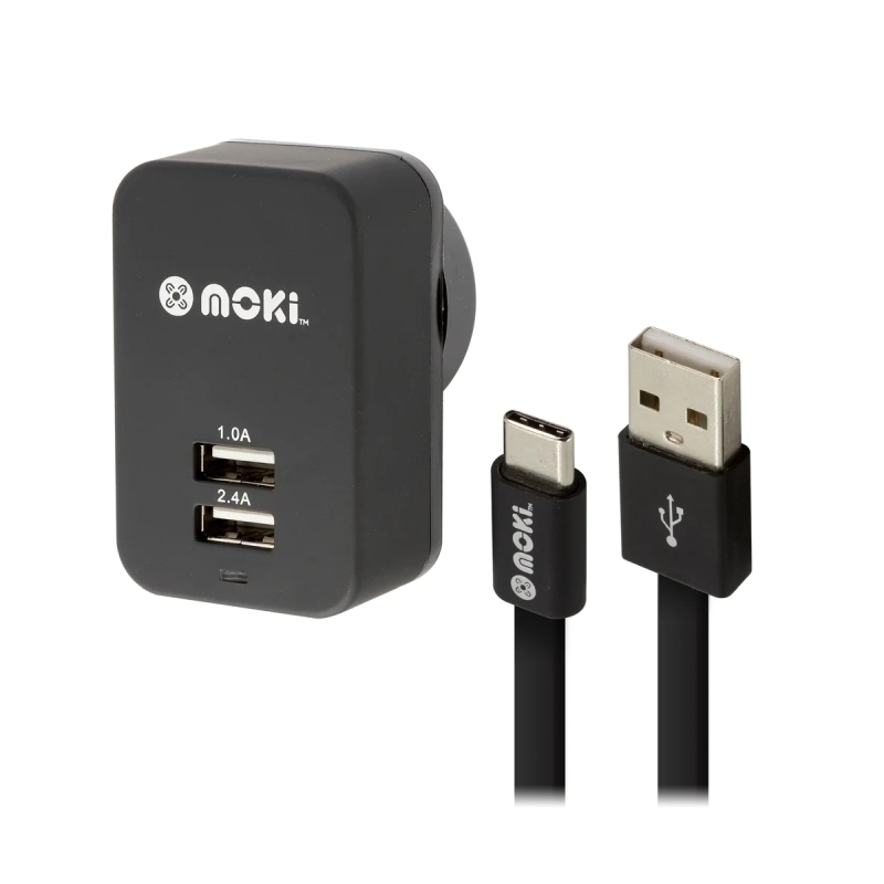 Moki Type-C USB Cable + Wall - Mr Inky - Product