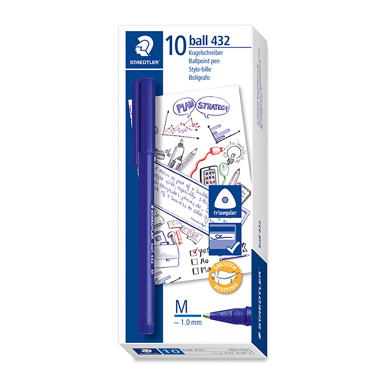 Staed Ballpoint 432 M Blu Bx10 - Mr Inky - Product