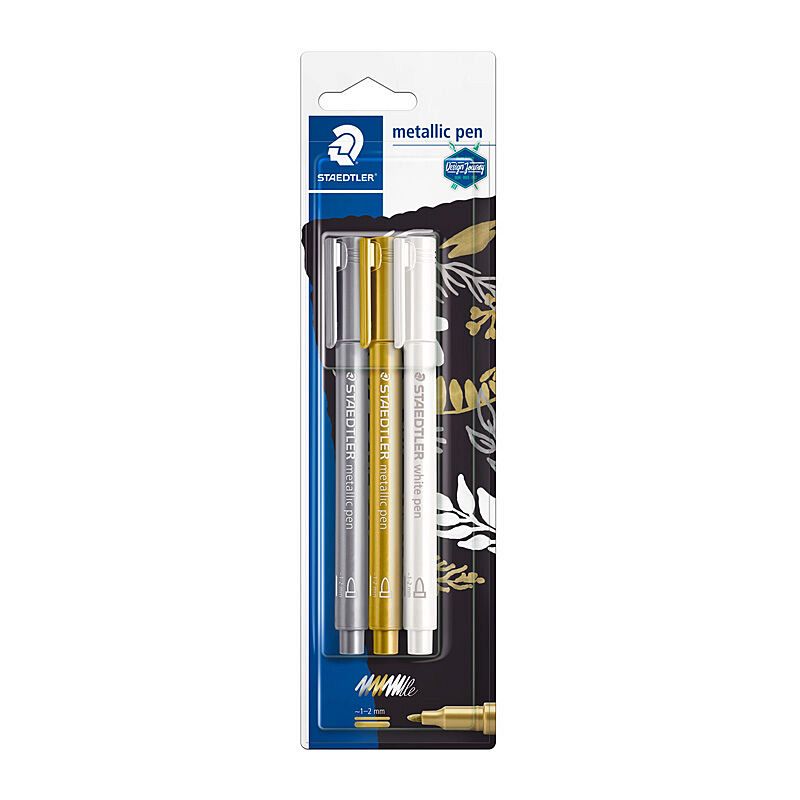 Staed Metallic marker 3pk ass