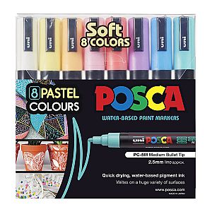 Posca PC-5M Med Blt Asst Pk8
