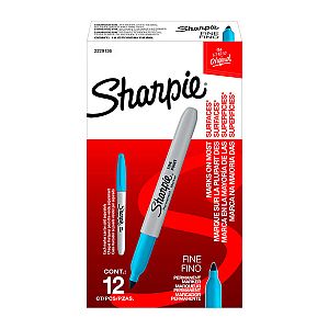 Sharpie Fine Perm Mrk Trq Bx12