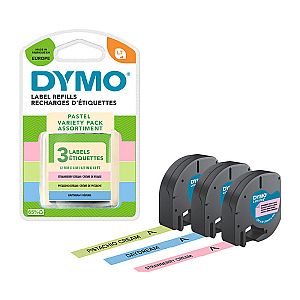 Dymo LT Tape Ast Pastel Pk3