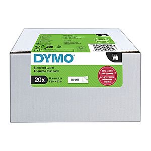 Dymo D1 12mmx7M Blk/White Pk20