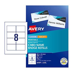 AV Badge Refill L7418 8Up Pk25