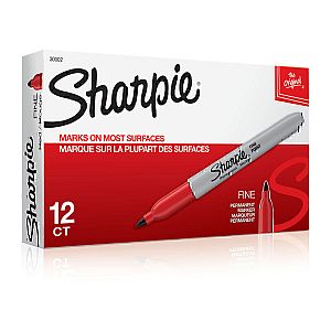 Sharpie FP PermMarker Red Bx12