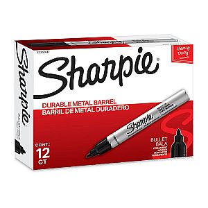 SH Metl PermMarker BT Blk Bx12